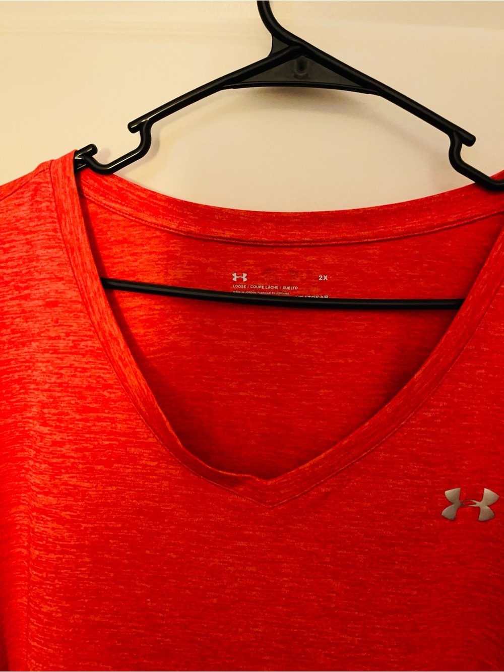 Under Armour Women's Coral V-Neck Short Sleeve Tee - Picture 2 of 5